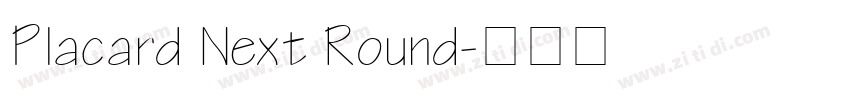 Placard Next Round字体转换